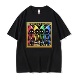 Shadow Wizard Funny T Shirt Testicular Torsion Meme Graphic Tee Shirt Men Women Retro Gothic Oversized Short Sleeve T-shirt Tops