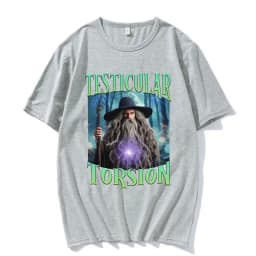 Shadow Wizard Funny T Shirt Testicular Torsion Meme Graphic Tee Shirt Men Women Retro Gothic Oversized Short Sleeve T-shirt Tops