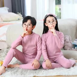 3-14 Years Kids Clothing Sets Autumn Winter Thermal Underwear Suit Girls Boys Pajama Sets Teens Clothes No Trace Warm Sleepwear