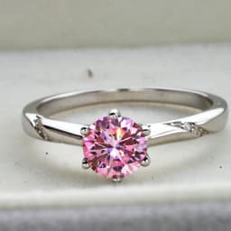 JoyceJelly S925 Ring With 1CT D Color Moissanite Diamond Female Classical Sterling Silver 925 Jewelry For Wedding Engagement