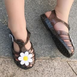 Girls Sandals Summer Child Shoes Baotou Model Breathable Flower Figure Toddler Casual Sandals Outdoor Walking Kids Flat Shoes