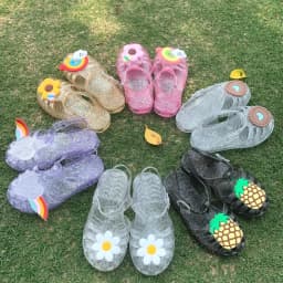 Girls Sandals Summer Child Shoes Baotou Model Breathable Flower Figure Toddler Casual Sandals Outdoor Walking Kids Flat Shoes