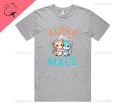 Alpha Male Printed T-Shirt High Quality Cotton Tee Top Funny Man Unicorn Gift Unisex Joke Prank Fathers Day Stag Do Short-sleev