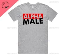 Alpha Male Printed T-Shirt High Quality Cotton Tee Top Funny Man Unicorn Gift Unisex Joke Prank Fathers Day Stag Do Short-sleev