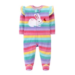 Baby Rompers Spring Autumn Clothes Zipper Fleece Boy Girl Pajamas Newborn Outfit Animal Jumpsuit Infants Clothing 0 -12 Months