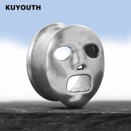 KUYOUTH Ear Expanders Plugs Copper Mask Earring Gauges Stretchers Piercing Body Jewelry 2PCS
