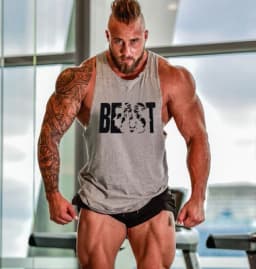 Gym Brand clothing Bodybuilding Fitness Mens running tanks workout BEAST print vest Stringer sportswear muscle undershirt