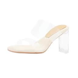 Summer Chunky Transparent Crystal High-heeled Sandals, Women's New Summer Wear Comfortable Soft Soles on The Sense of Sandals
