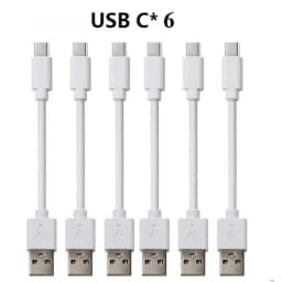 6PCS 25cm Short Micro USB Cable Android Type C USB Easy Carry Practical Charging Cable for Power Bank Samsung Huawei Sony LG