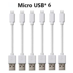 6PCS 25cm Short Micro USB Cable Android Type C USB Easy Carry Practical Charging Cable for Power Bank Samsung Huawei Sony LG
