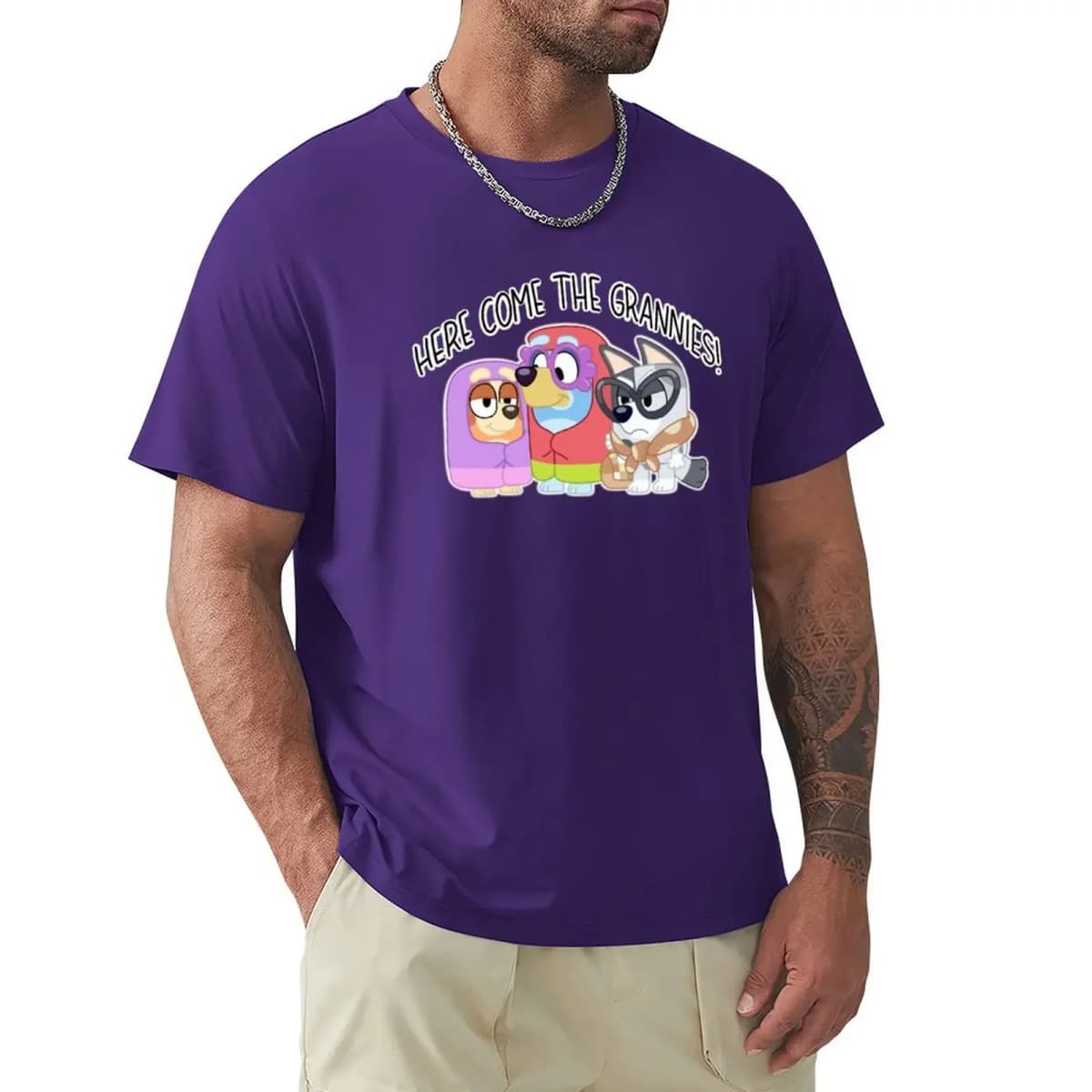 Cheavyweight streetwear anime clothes New Arrival Round Here come the grannies! T-Shirt sublime oversized anime blacks Sale