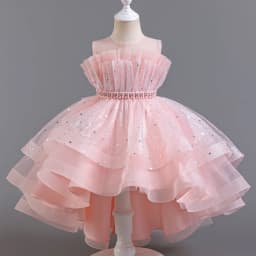8318 Children's Dress Princess Dress Wedding Bridesmaid Wedding Dress Fluffy Dress Lace Trail Gown Children's Wear