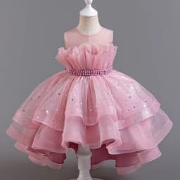 8318 Children's Dress Princess Dress Wedding Bridesmaid Wedding Dress Fluffy Dress Lace Trail Gown Children's Wear