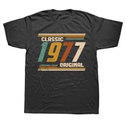 47th Birthday Gift Legends Born In 1977 47 Years Old T Shirts Summer Fathers Day Christmas Streetwear Short Sleeve Men vintage