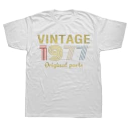 47th Birthday Gift Legends Born In 1977 47 Years Old T Shirts Summer Fathers Day Christmas Streetwear Short Sleeve Men vintage