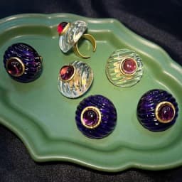 Trendy Jewelry Vintage Temperament Rings Senior Sense Purple Resin Stud Earrings For Women Girl 2024 Trend New Accessories