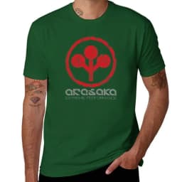 Cheavyweight streetwear anime clothes Distressed Arasaka Corp Logo T-Shirt Aesthetic clothing blacks workout shirts for men