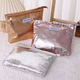 4 Colors Shiny Sequins Clutch Makeup Bag Portable Women Cosmetic Toiletries Storage Handbag Pouch Gold Organizer Zipper Bag