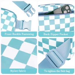 2024 Waist Bag for Women Fanny Pack with 2 Zipper Pocket Chest Bag Outdoor Crossbody Adjustable Strap Casual Travel Shoulder Bag