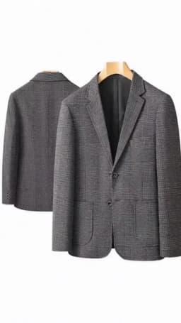 New Men's Blazer Fashion Middle-aged Business Casual Professional Wear Casual Loose British Style Sub-trend Four Seasons Suit