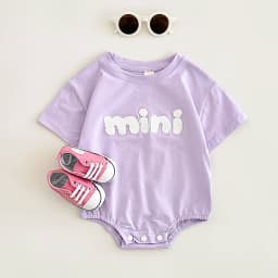 INS Summer Baby Bodysuit Newborn Clothing Boys Girls Cotton Triangle Romper Plush Letter Short Sleeve Infant 0-18M