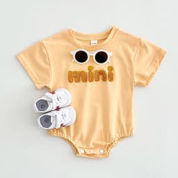 INS Summer Baby Bodysuit Newborn Clothing Boys Girls Cotton Triangle Romper Plush Letter Short Sleeve Infant 0-18M