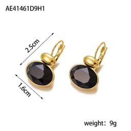 CARLIDANA Trendy Water Drop Colorful White Green Crystal Hoop Earrings Women Jewelry 18k Gold Plated Earrings Jewelry
