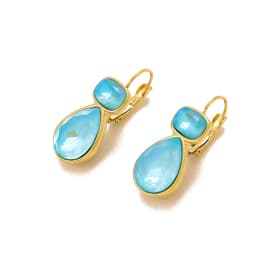 CARLIDANA Trendy Water Drop Colorful White Green Crystal Hoop Earrings Women Jewelry 18k Gold Plated Earrings Jewelry