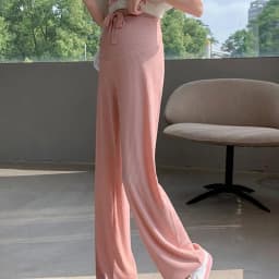 Plus Size Maternity Pant Summer Maternity Ice Silk Pant Summer Maternity Wear Wide-leg Pant Thin Outer Wear Loose Pleated Pant