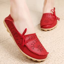 New Moccasins Women Flats Autumn sneakers Women Loafers Genuine Leather Female Shoes Slip On Ballet Bowtie Women Shoes Big Size