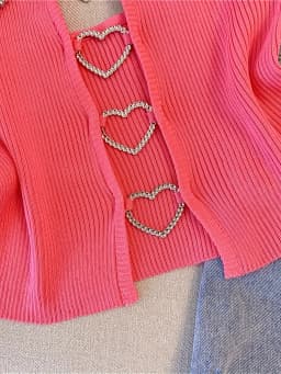 2026 New Sexy Solid Ribbed Crop Sleeveless Top - Back Heart Decor Cami Top for Women Perfect for Spring & Summer