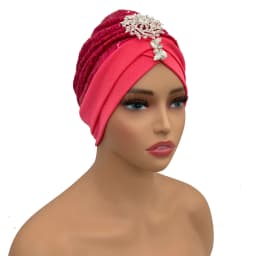 Luxury Rhinestones Turban Cap for Women Soft Comfortable Head Wraps Muslim Headscarf Bonnet Turbante Mujer