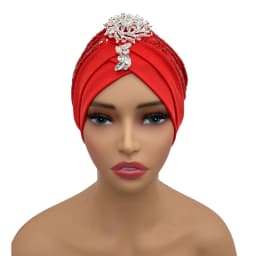 Luxury Rhinestones Turban Cap for Women Soft Comfortable Head Wraps Muslim Headscarf Bonnet Turbante Mujer
