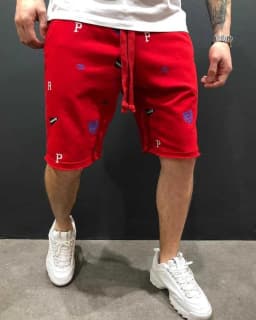 Mens Skinny Cotton Sporting Running Shorts Streetwear Bodybuilding Embroidered Fitness Short pants Jogger Gyms sport Shorts