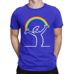 La Linea Men Lineman Rainbow La Linea T Shirt 100% Cotton Clothing Vintage Short Sleeve O Neck Tees Birthday Present T-Shirt
