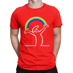 La Linea Men Lineman Rainbow La Linea T Shirt 100% Cotton Clothing Vintage Short Sleeve O Neck Tees Birthday Present T-Shirt
