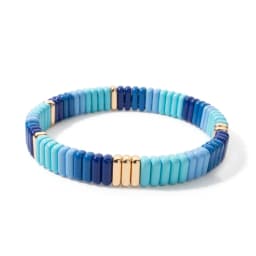New Trendy 2x8mm Acrylic Bangle For Women Colorful Boho Elastic Rope Bracelets Hand Accessory