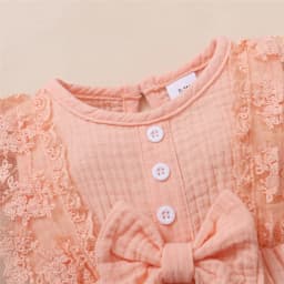 0-18 Months Old Newborn Solid Color Sleeveless Round Neck Lace Edge Bow Romper+Headband Baby Girl Summer New Casual Jumpsuit