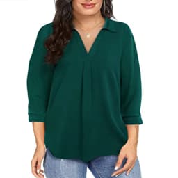 Women's 1XL-5XL Plus Size Chiffon women's pullover oversized loose V-neck shirt top plus size women clothing