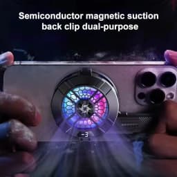 SL33 Mobile Phone Semiconductor Cooler "6"Shaped Semiconductor Cooling Fan Radiator for IOS Android Back-clip Magnetic Heat Sink