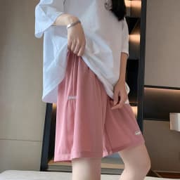 Summer Casual Maternity Short Pants Wide Leg Loose Straight Elastic Waist Belly Short Pants for Pregnant Women Pregnancy