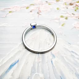 Blue Stone Square Timeless Ring Europe Style Fine Jewerly For Women Romantic Gift In 925 Sterling Silver