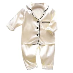 New Children's pajamas 0-5-year-old baby cartoon short sleeved pajama set with ice silk comfortable solid color home clothing