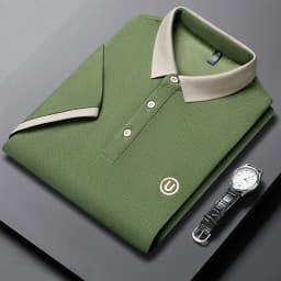 2026 Men's New Embroidered Cotton Business Leisure Short Sleeved POLO Shirt Fashion Short Sleeved Comfortable and Breathable Top