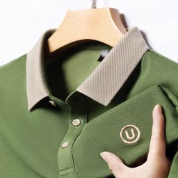 2026 Men's New Embroidered Cotton Business Leisure Short Sleeved POLO Shirt Fashion Short Sleeved Comfortable and Breathable Top