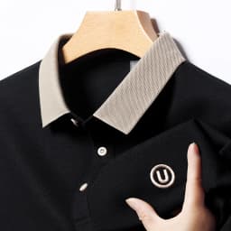2026 Men's New Embroidered Cotton Business Leisure Short Sleeved POLO Shirt Fashion Short Sleeved Comfortable and Breathable Top