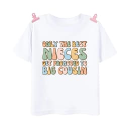 Promoted To Big Cousin Shirt Baby Announcement T-shirt Big Cousins Tops Kids Summer Short Sleeve Tee Boys Girls Fashion Shirts