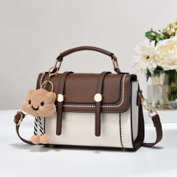 Simple fashion color contrast trend women's handbag, the temperament of all the college style single shoulder crossbody bag, plu