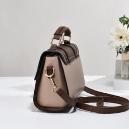Simple fashion color contrast trend women's handbag, the temperament of all the college style single shoulder crossbody bag, plu