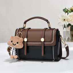 Simple fashion color contrast trend women's handbag, the temperament of all the college style single shoulder crossbody bag, plu